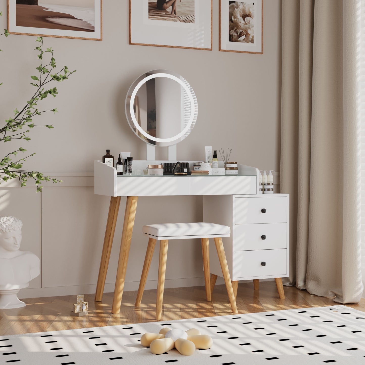 Mina Dressing Table with LED