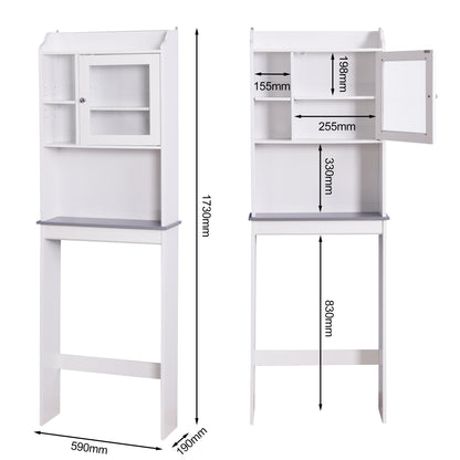 Hana Over The Toile Organization Wood Storage Cabinet - White