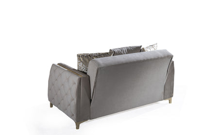 Francis Modern Style Loveseat - Taupe