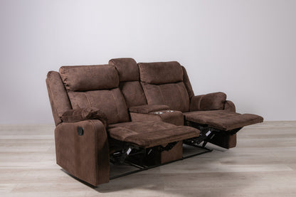 Sonet Recliner Console Loveseat - Coffee