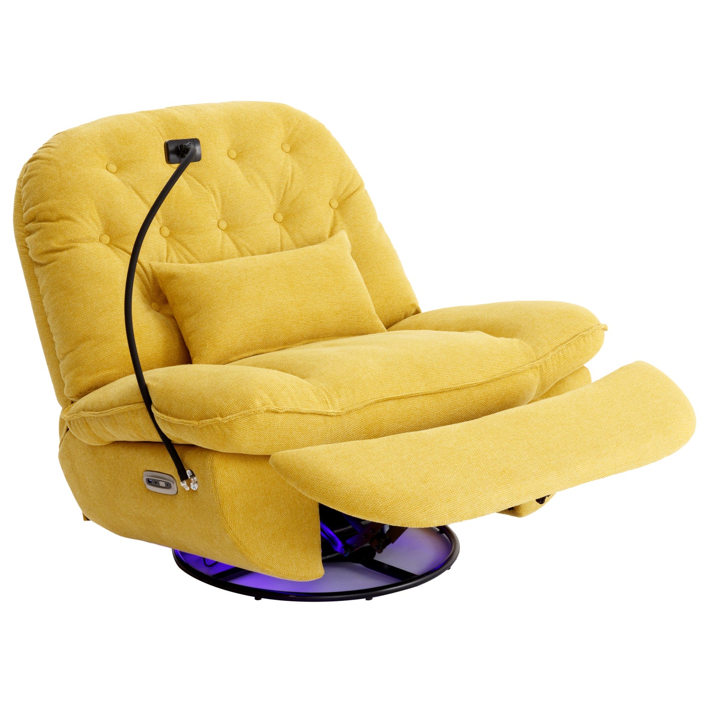 Roxie 270 Degree Swivel Power Recliner with Voice Control - Yellow