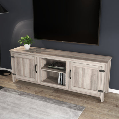 Riv Tradition TV Stand Storage Media Console - Grey