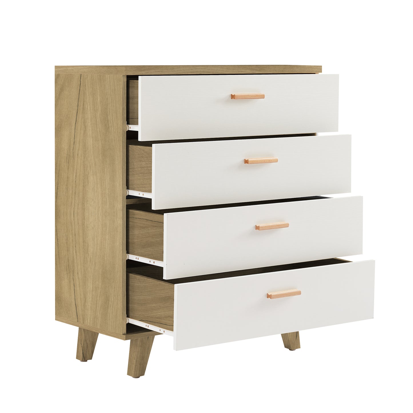 Olson III Drawer Dresser Cabinet - White Oak