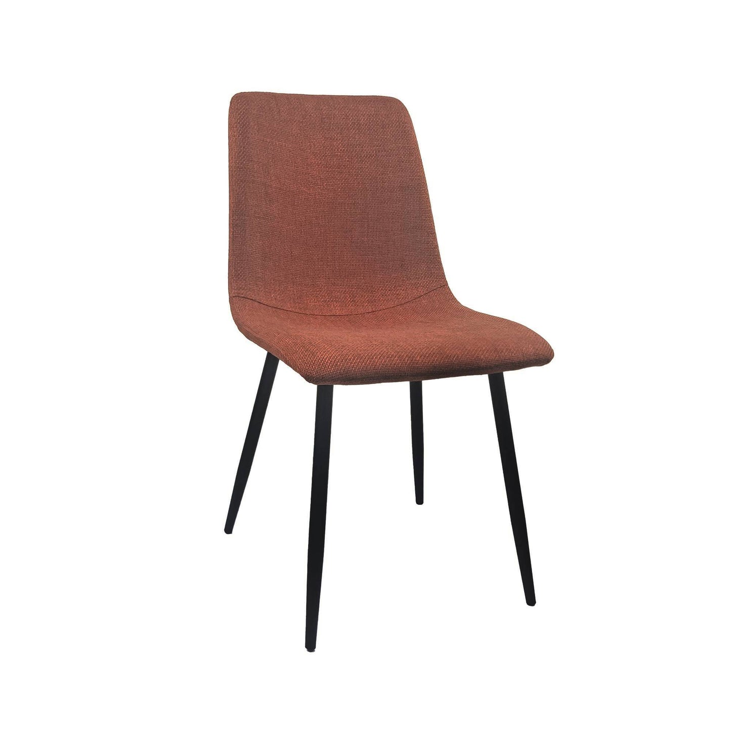 Ona Suedette Dining Chairs with Black Metal Leg (Set of 2) - Caramel