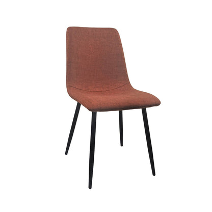 Ona Suedette Dining Chairs with Black Metal Leg (Set of 2) - Caramel