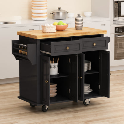 Nexa Kitchen Island Cart - Black