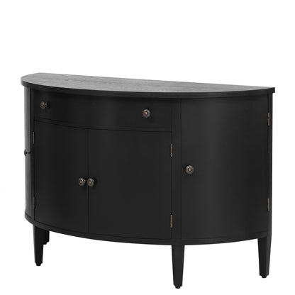 Hobs Curved Design Storage Cabinet - Black