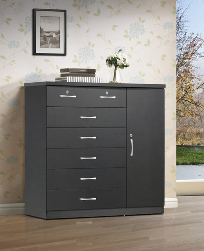 Go Green Woods 7 Drawer Chest & 1 Door