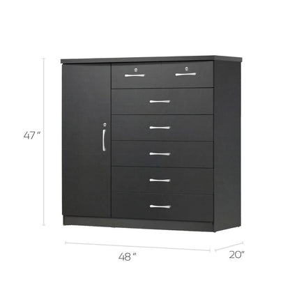 Go Green Woods 7 Drawer Chest & 1 Door