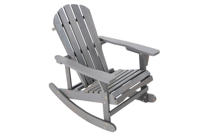 Garvin Adirondack Rocking Chair Solid Wood - Gray