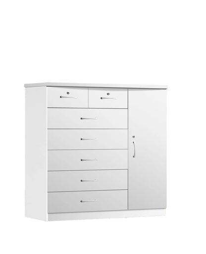 Go Green Woods 7 Drawer Chest & 1 Door