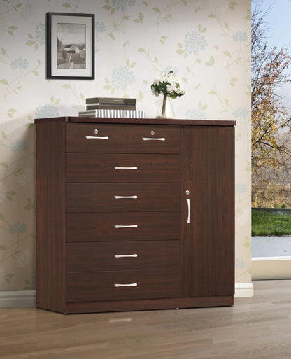 Go Green Woods 7 Drawer Chest & 1 Door