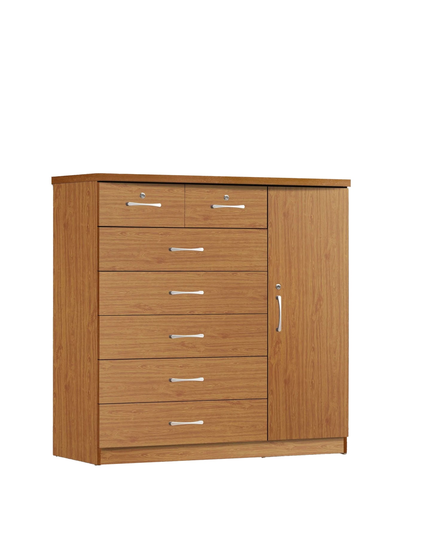 Go Green Woods 7 Drawer Chest & 1 Door