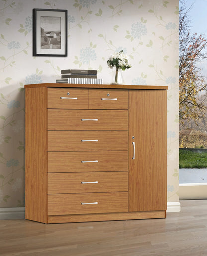 Go Green Woods 7 Drawer Chest & 1 Door