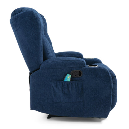 Lola Massage Recliner Chair - Navy Blue