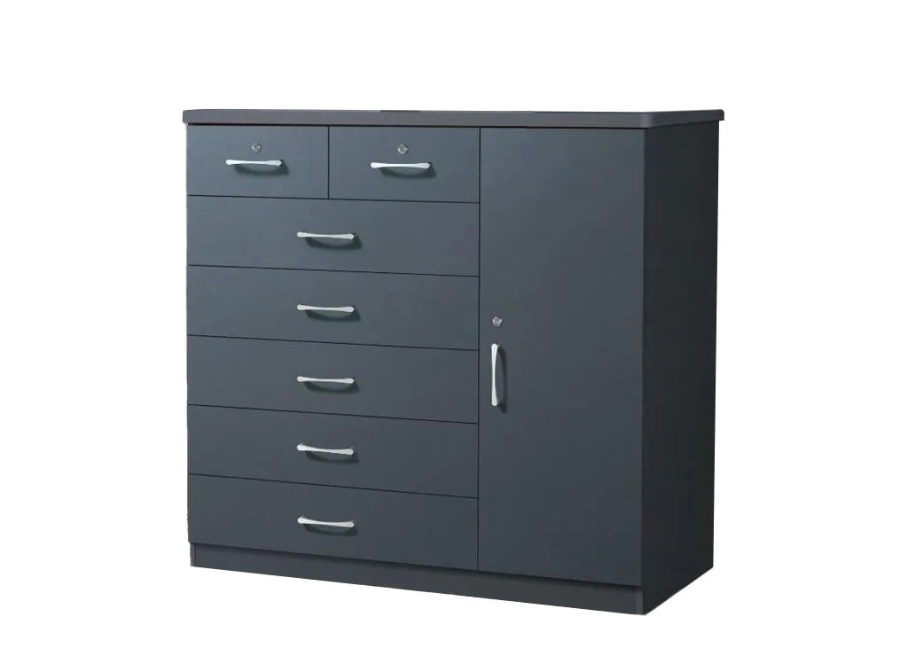 Go Green Woods 7 Drawer Chest & 1 Door