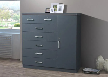 Go Green Woods 7 Drawer Chest & 1 Door