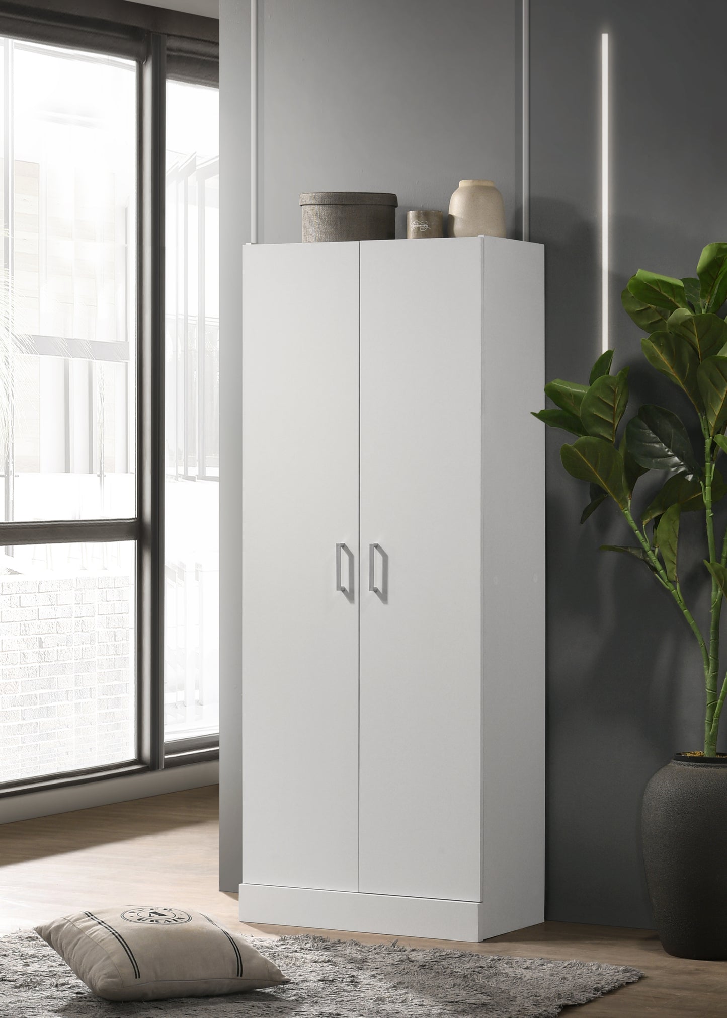 Alara Double Door Storage Cabinet - White