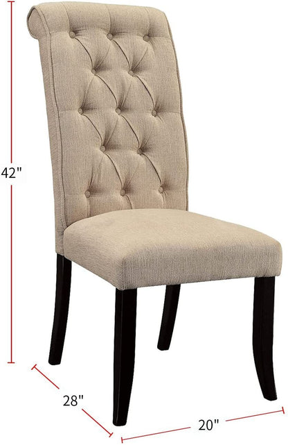 Casey Fabric Dining Chairs (Set of 2) - Beige