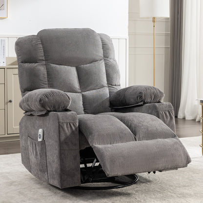 Tulano Oversized Power Recliner with Massage - Gray