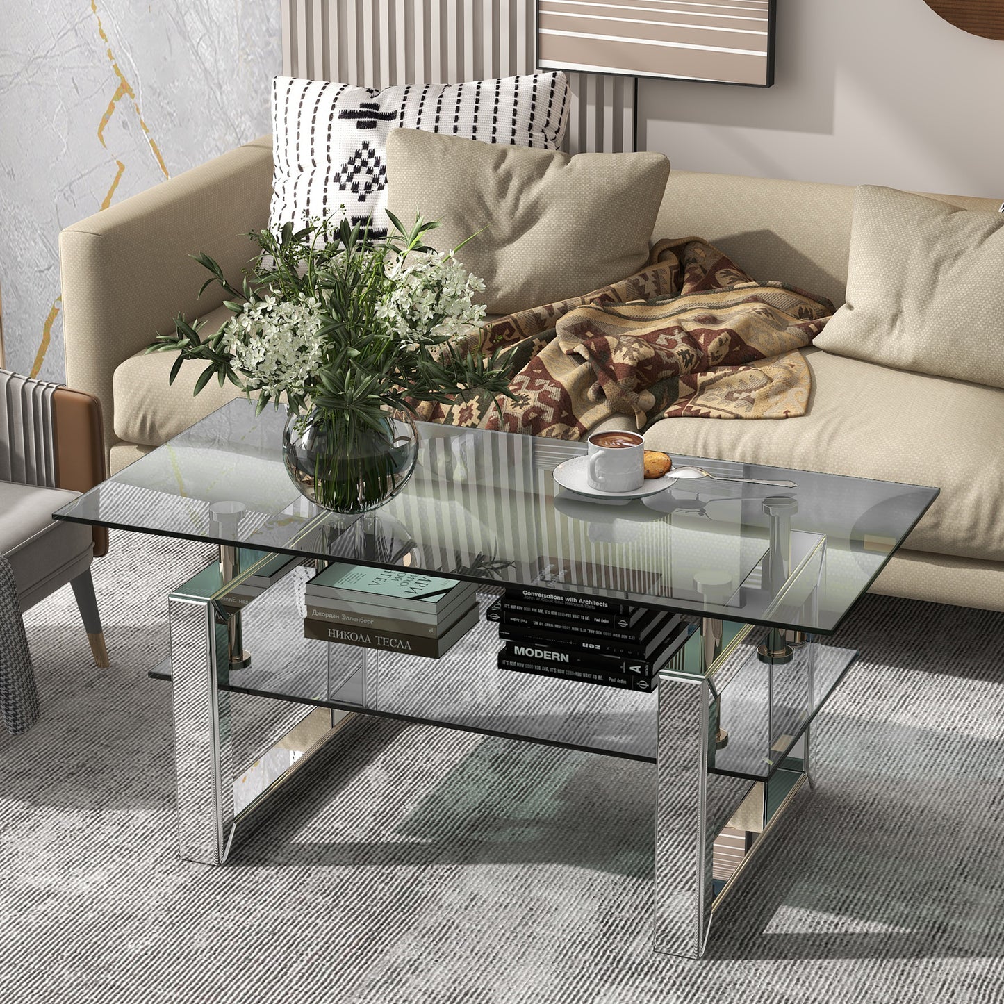 Gem Tempered Glass Coffee Table