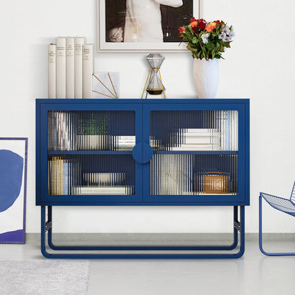 Tempered Glass Cabinet Credenza - Blue