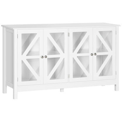 Svala Sideboard Buffet with 4 Tempered Glass Doors