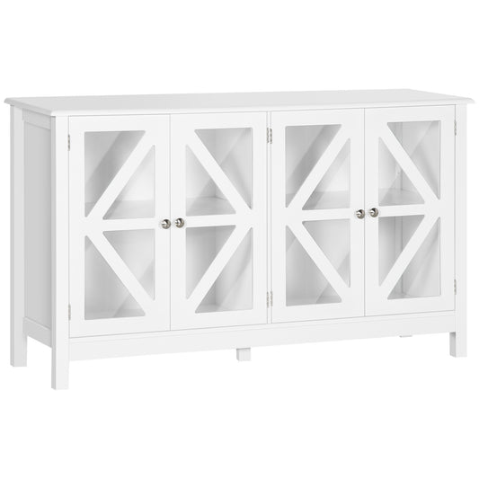 Svala Sideboard Buffet with 4 Tempered Glass Doors