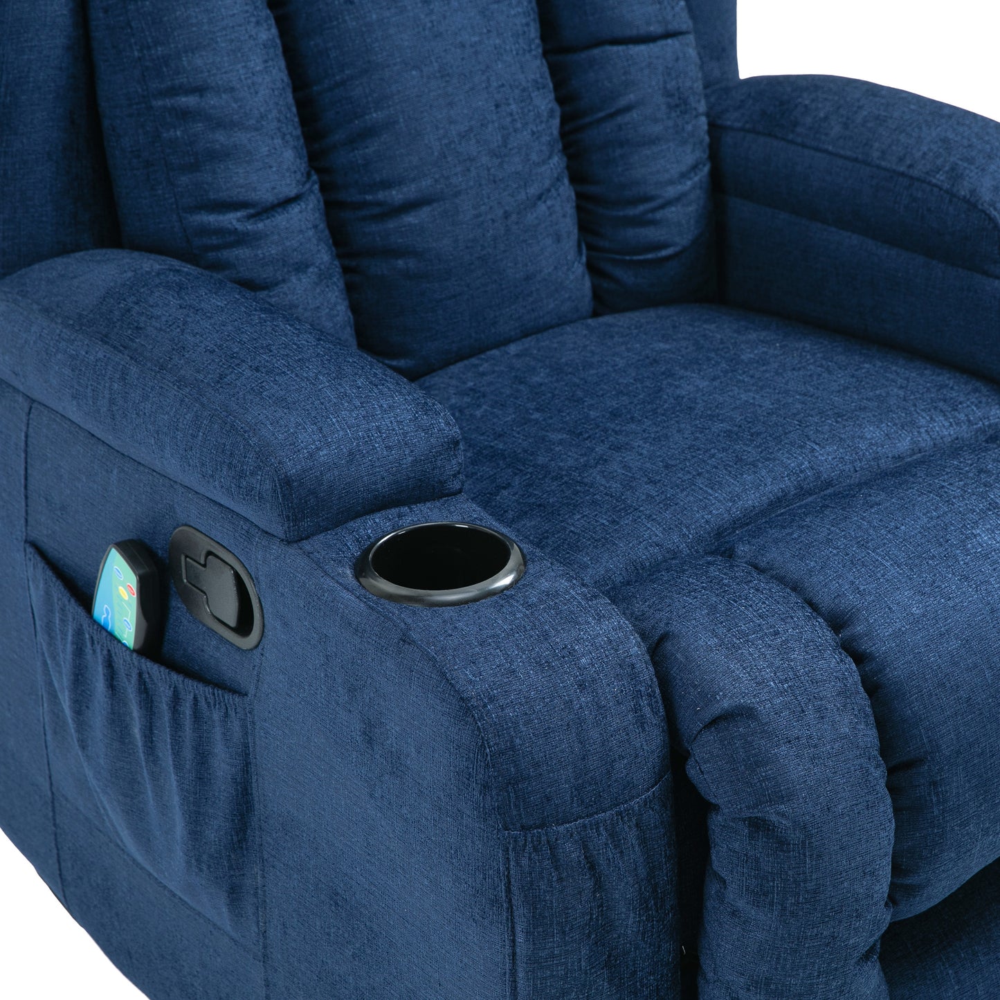 Lola Massage Recliner Chair - Navy Blue