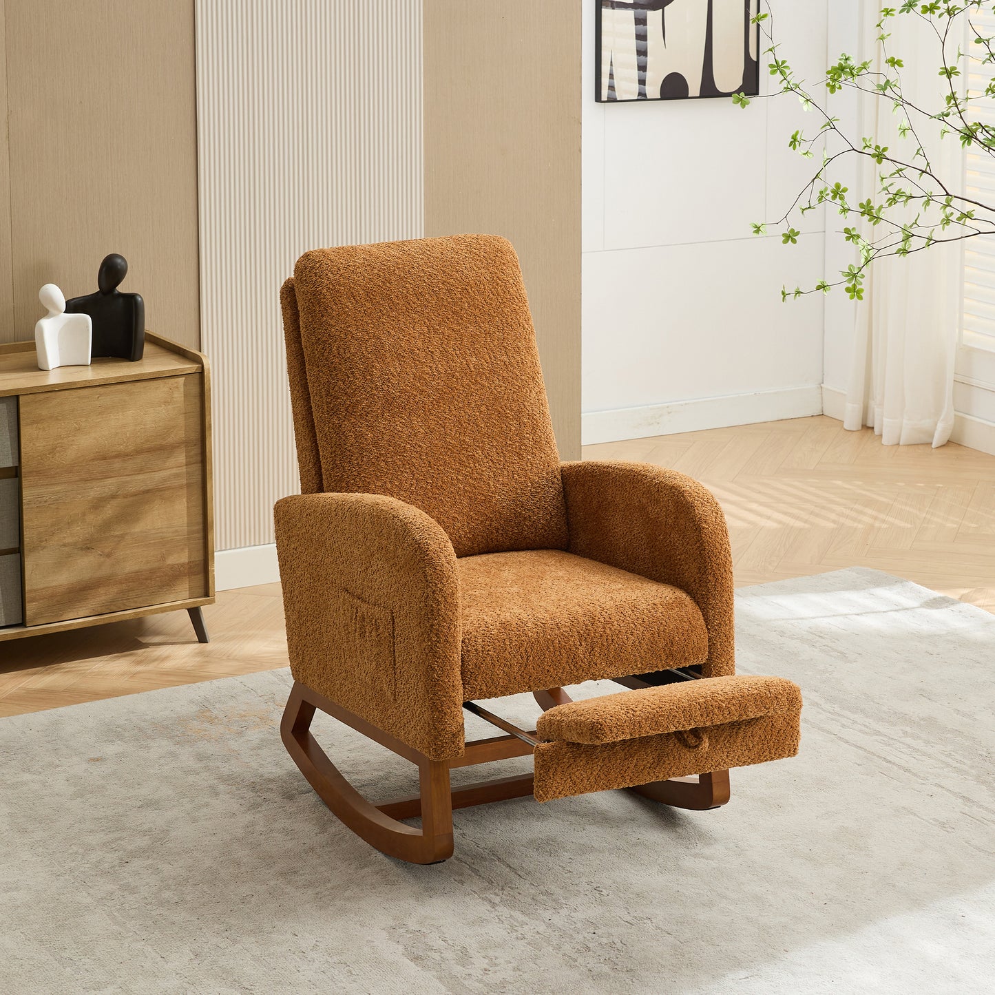 Lester One Rocking Chair - Caramel