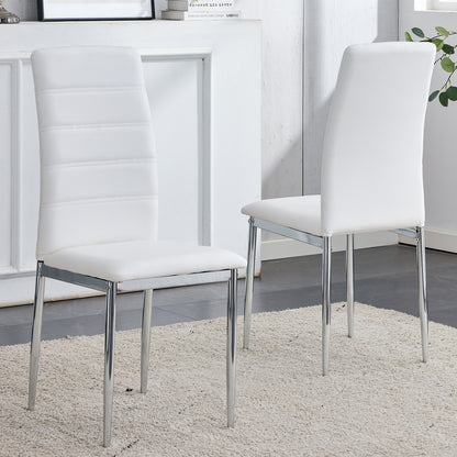 Edra Dining Chair Metal Leg (Set of 4) - White