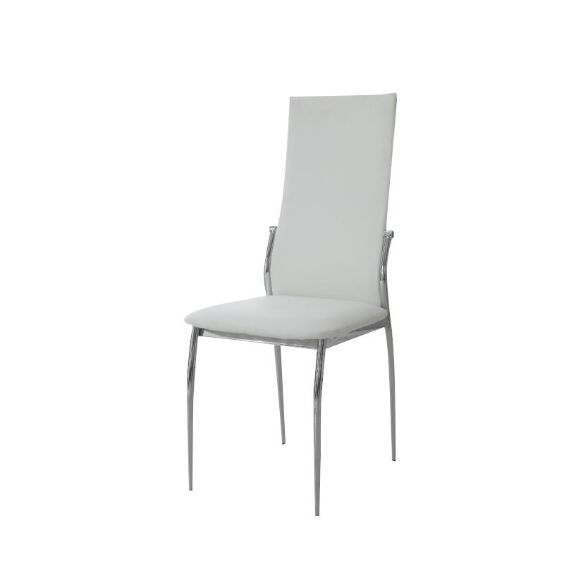 Thompson Dining Chairs Chrome Legs (Set of 2) - White