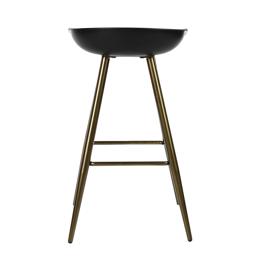 Bak Bar & Counter Stool - Black & Gold Set of 2