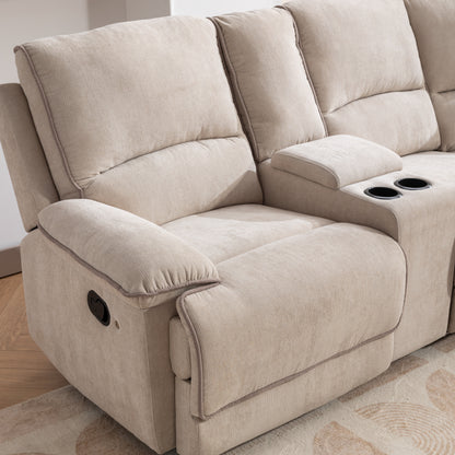 Omar Manual Reclining Set - Cream