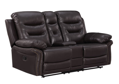 Rowan Reclining Console Loveseat - Brown