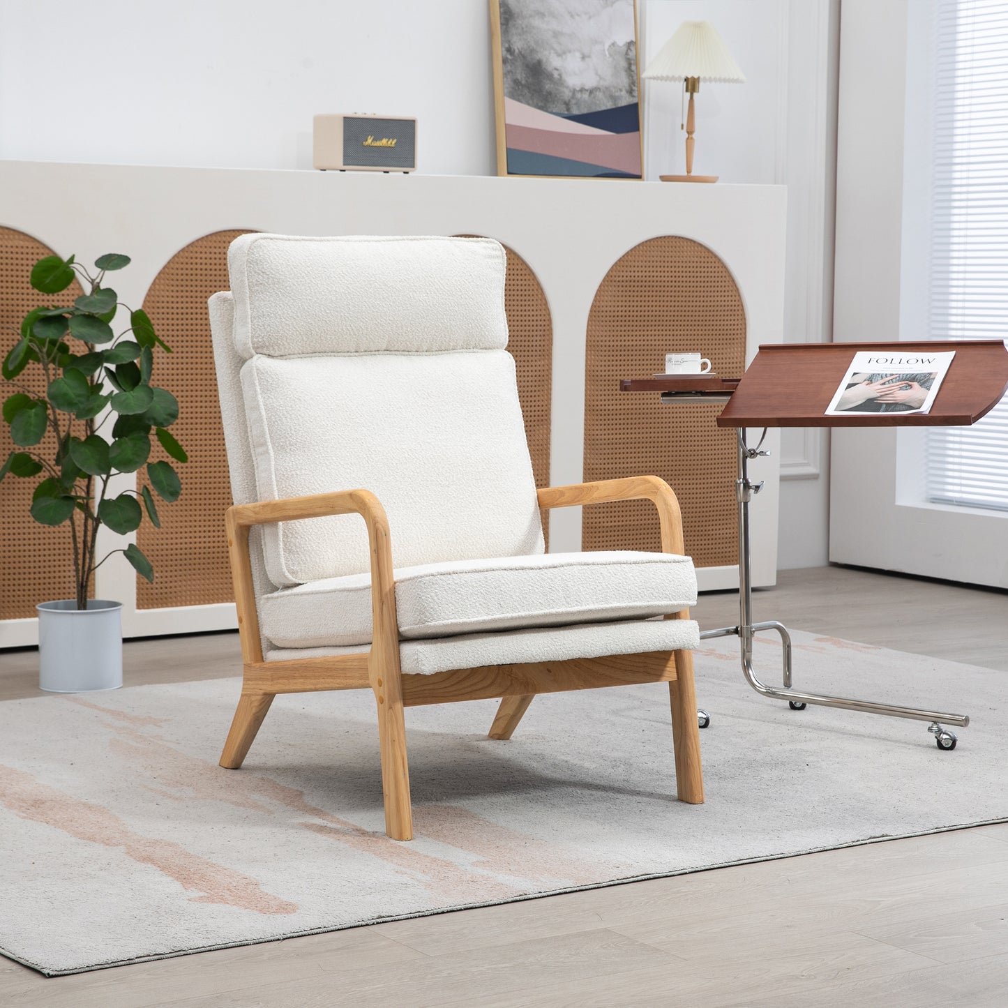 Barton Modern Rocking Chair - Ivory