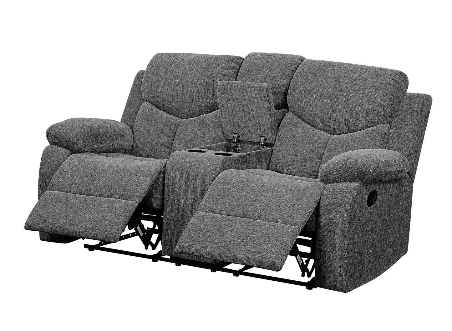 Kalen Loveseat w/Console - Gray