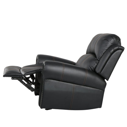 Ventura PU Glider Recliner Chair - Black