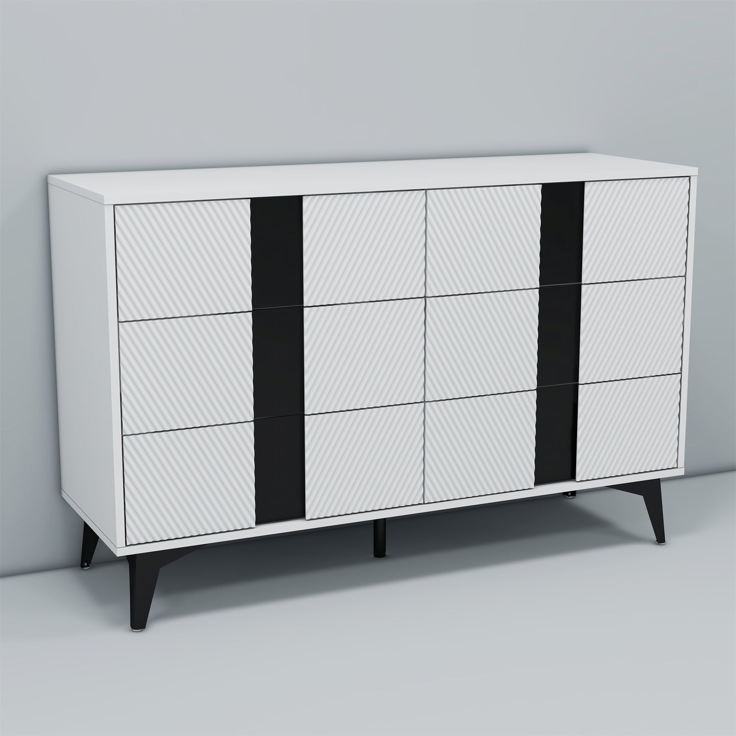 Tasha 6-drawers dresser cabinet - White