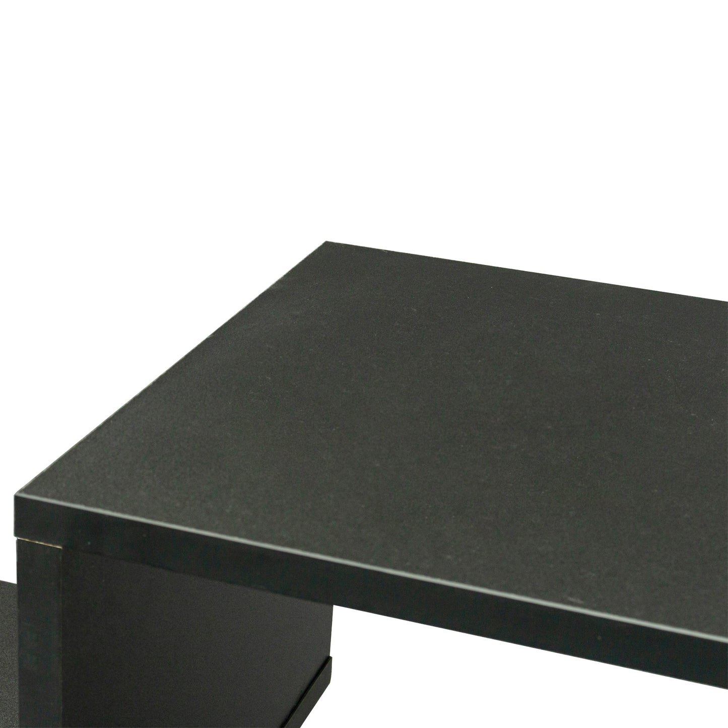 Alpha Double L-Shaped TV Stand - Black