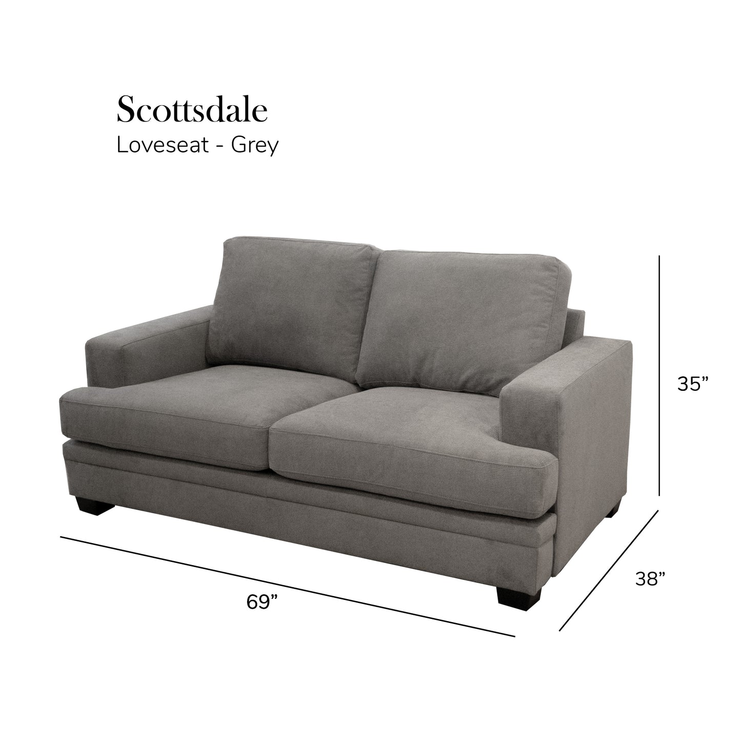 Scottsdale Loveseat - Gray