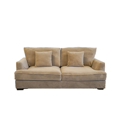 Ashton Grey Down Loveseat - Beige