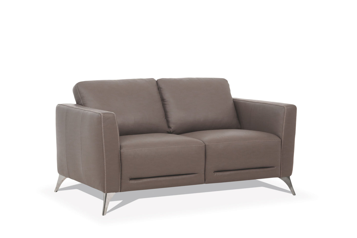 Malaga Leather Loveseat - Taupe