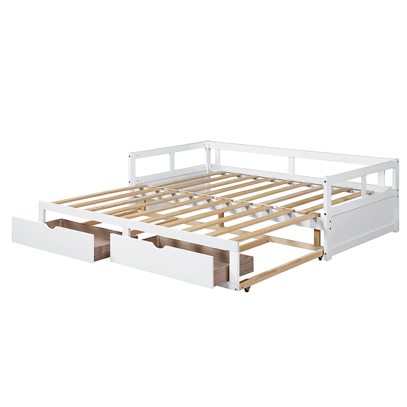 Urban Twin Size Wooden Daybed with 2 Drawers - White