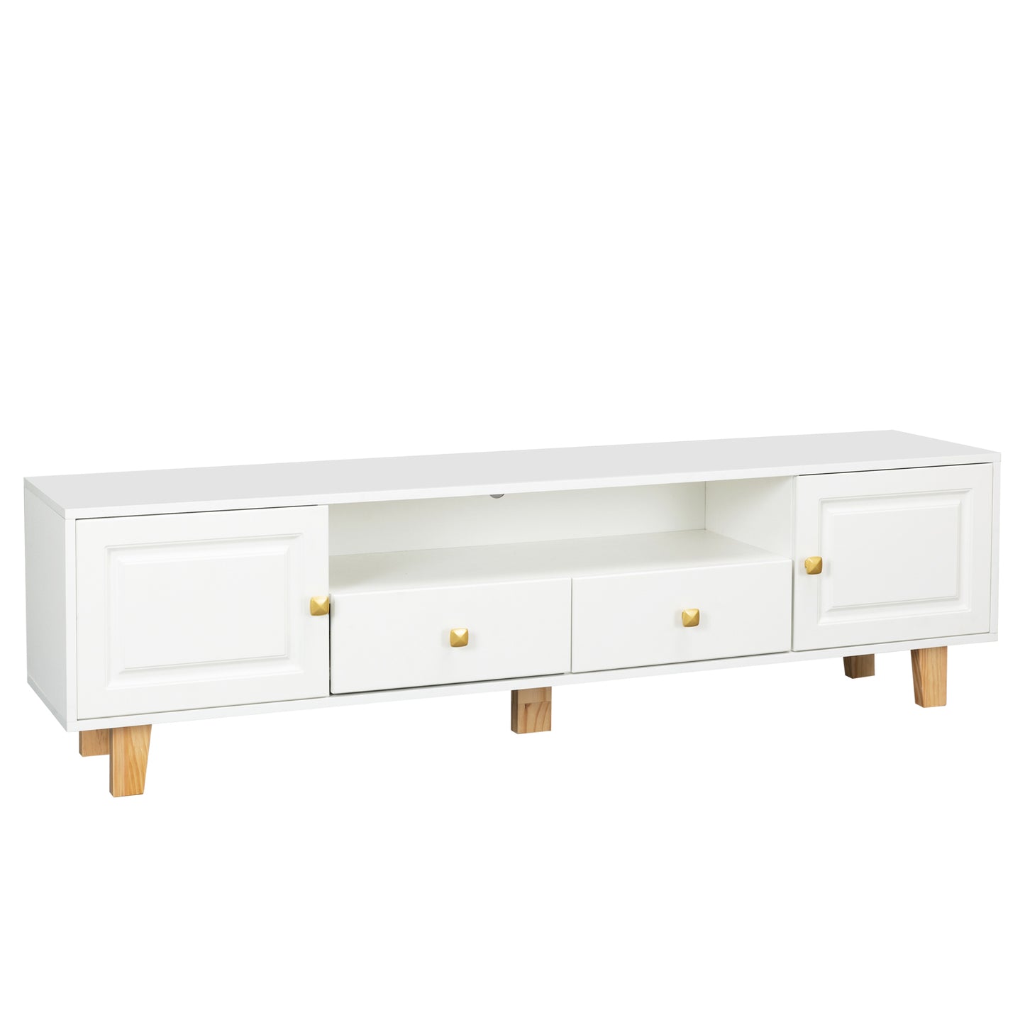 Buckingham TV stand Entertainment Center - White