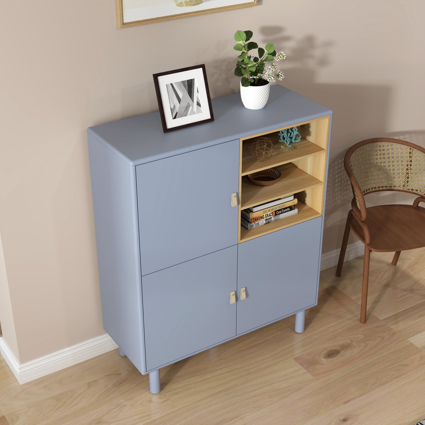 Giga Storage Wooden Cabinet - Blue