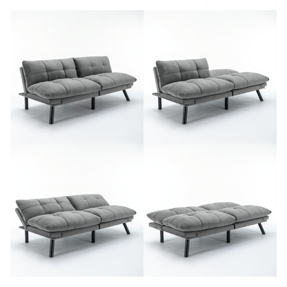 Vega Convertible Folding Modern Sofa Bed - Light Gray