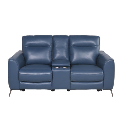 Quinn High-Leg Console Loveseat - Dark Blue