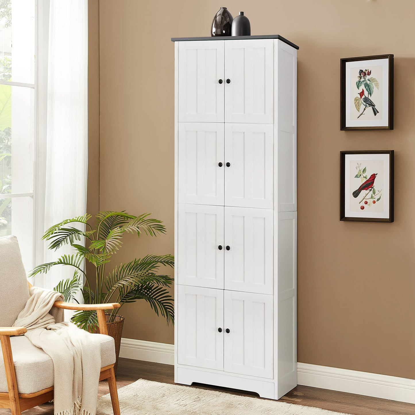 Moore Tall Storage Cabinet - White