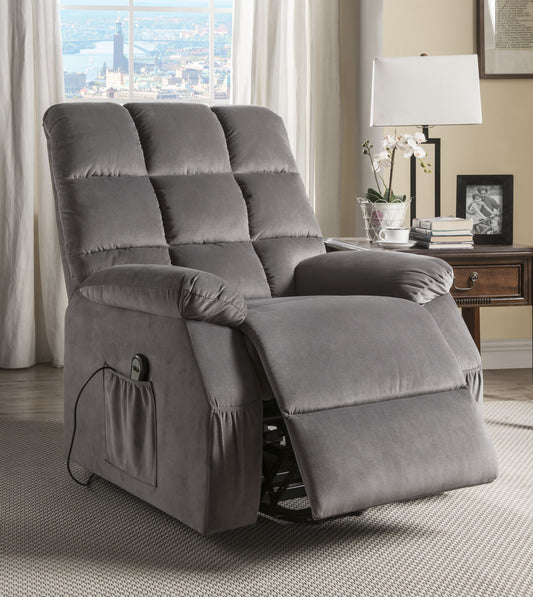 Luca Power Lift Recliner with Massage - Gray